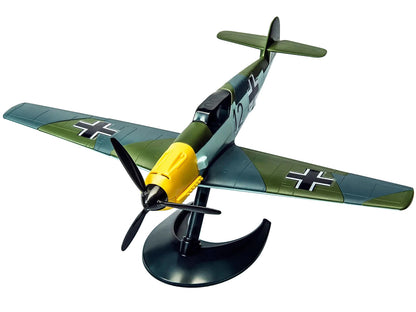 Skill 1 Model Kit Messerschmitt BF109 Snap Together Painted Plastic Model Airplane Kit by Airfix Quickbuild