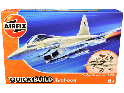 Skill 1 Model Kit Eurofighter Typhoon Snap Together Painted Plastic Model Airplane Kit by Airfix Quickbuild