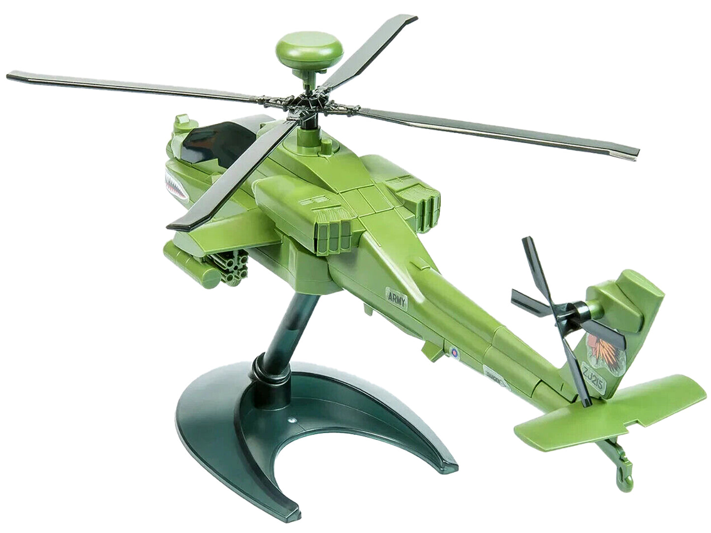 Skill 1 Model Kit  Apache Snap Together Painted Plastic Model Helicopter Kit by Airfix Quickbuild