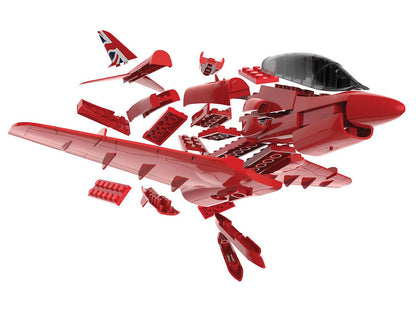 Skill 1 Model Kit Royal Air Force Red Arrows Hawk Aircraft Red Snap Together Painted Plastic Model Airplane Kit by Airfix Quickbuild