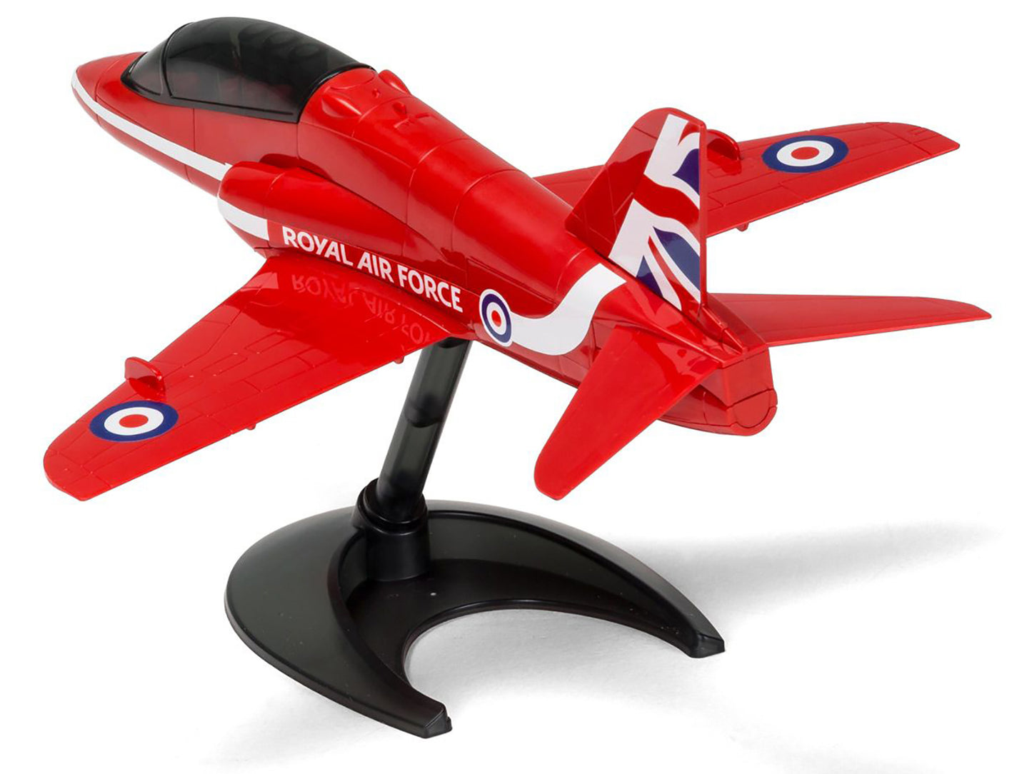 Skill 1 Model Kit Royal Air Force Red Arrows Hawk Aircraft Red Snap Together Painted Plastic Model Airplane Kit by Airfix Quickbuild