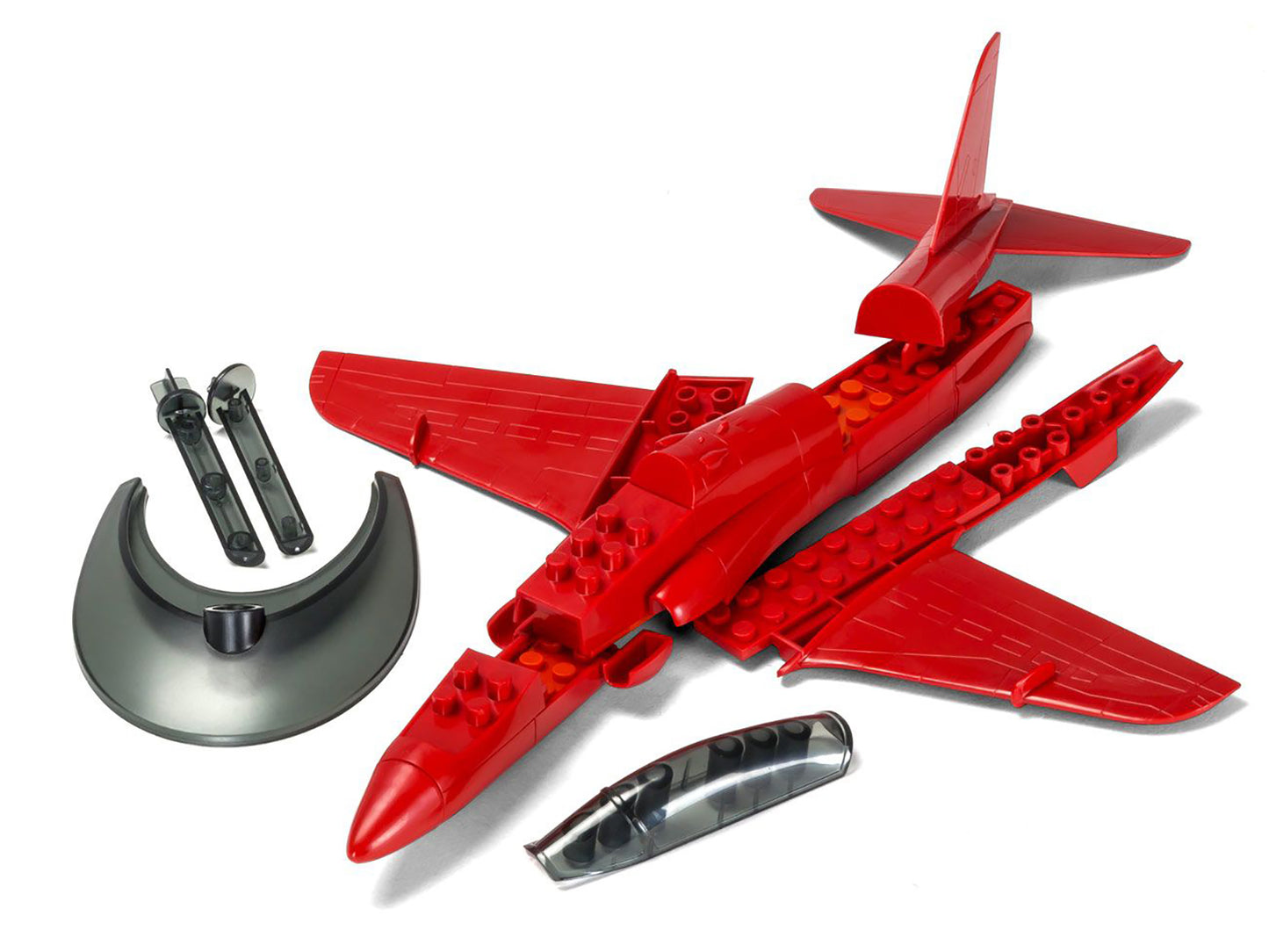 Skill 1 Model Kit Royal Air Force Red Arrows Hawk Aircraft Red Snap Together Painted Plastic Model Airplane Kit by Airfix Quickbuild