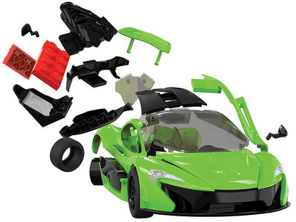 Skill 1 Model Kit Mclaren P1 Green Snap Together Model by Airfix Quickbuild