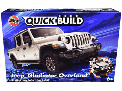 Skill 1 Model Kit Jeep Gladiator (JT) Overland Silver Snap Together Model by Airfix Quickbuild