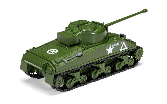 Skill 1 Model Kit Sherman Firefly Tank "British Army" Snap Together Painted Plastic Model Tank Kit 1/35 Scale by Airfix Quickbuild