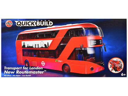 Skill 1 Model Kit Routemaster Double-Decker Bus "Transport for London" Snap Together Plastic Model Kit by Airfix Quickbuild