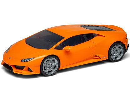 Skill 1 Model Kit Lamborghini Huracan EVO Orange Snap Together Snap Together Painted Plastic Model Car Kit by Airfix Quickbuild