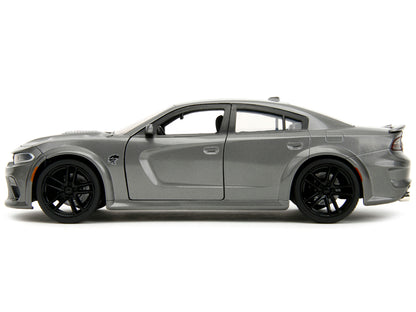 2021 Dodge Charger SRT Hellcat Gray Metallic "Fast X" (2023) Movie "Fast & Furious" Series 1/24 Diecast Model Car by Jada