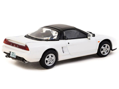 Honda NSX (NA1) RHD (Right Hand Drive) White with Black Top "J Collection" Series 1/64 Diecast Model by Tarmac Works