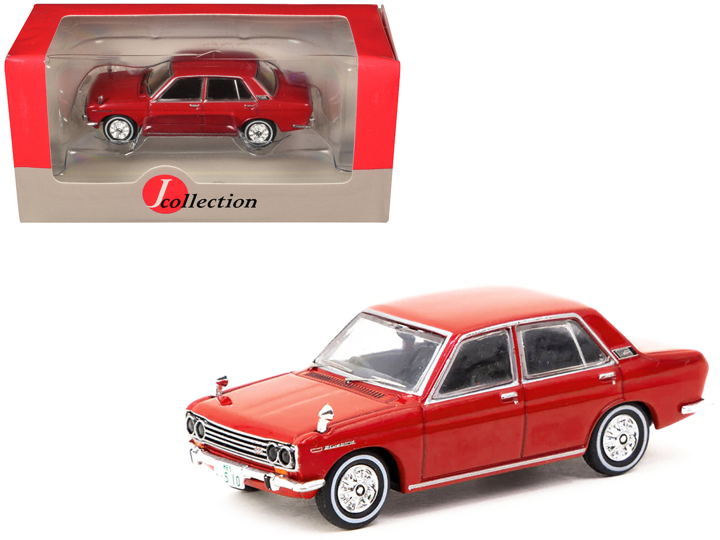 Datsun Bluebird 1600SSS (P510) RHD (Right Hand Drive) Red "J Collection" Series 1/64 Diecast Model by Tarmac Works