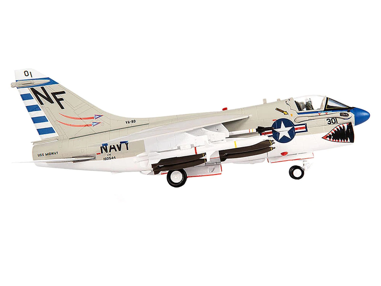 Vought A-7E Corsair II Attack Aircraft "VA-93 Blue Blazers USS Midway" (1979) United States Navy 1/72 Diecast Model by JC Wings