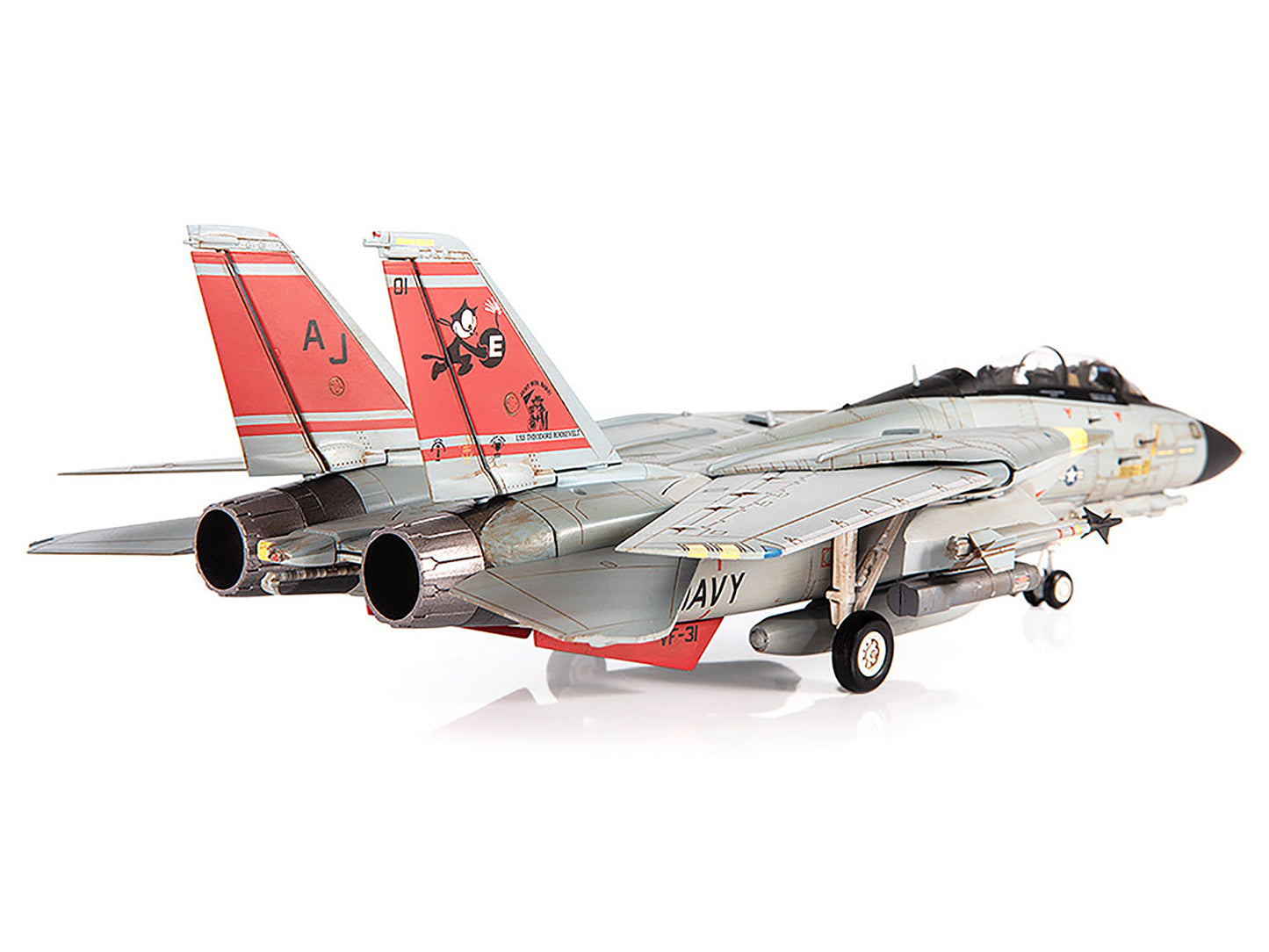 Grumman F-14D Tomcat Fighter Aircraft "VF-31 Tomcatters USS Theodore Roosevelt The Last Flight" (2006) United States Navy 1/72 Diecast Model by JC Wings