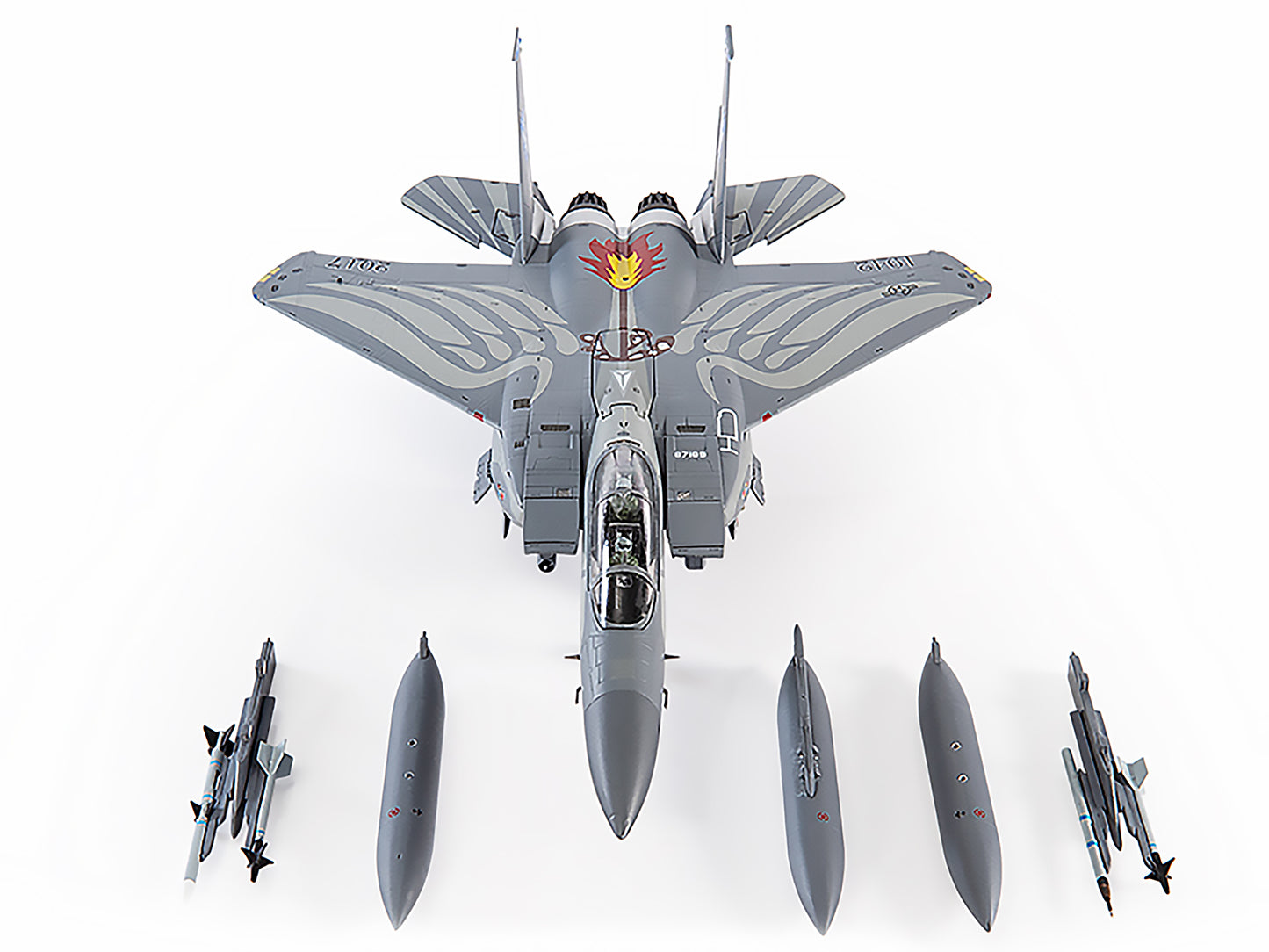 F-15E U.S. Air Force Strike Eagle Fighter Aircraft "4th Fighter Wing 2017 75th Anniversary" with Display Stand Limited Edition to 700 pieces Worldwide 1/72 Diecast Model by JC Wings