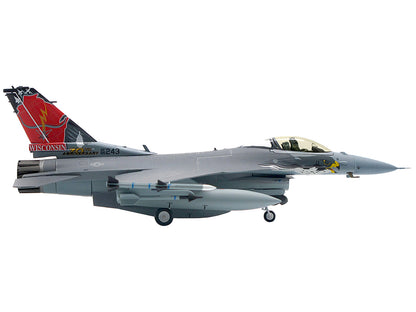 Lockheed F-16C Fighting Falcon Fighter Aircraft "USAF ANG 115th Fighter Wing Wisconsin 70th Anniversary" (2018) 1/72 Diecast Model by JC Wings