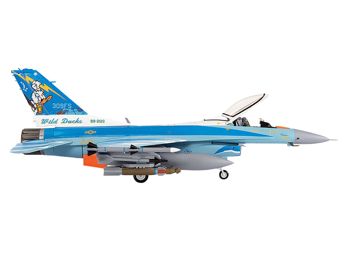 Lockheed F-16C Fighting Falcon Fighter Aircraft "309th Fighter Squadron 56th Operations Group Wild Ducks" (2022) United States Air Force 1/72 Diecast Model by JC Wings