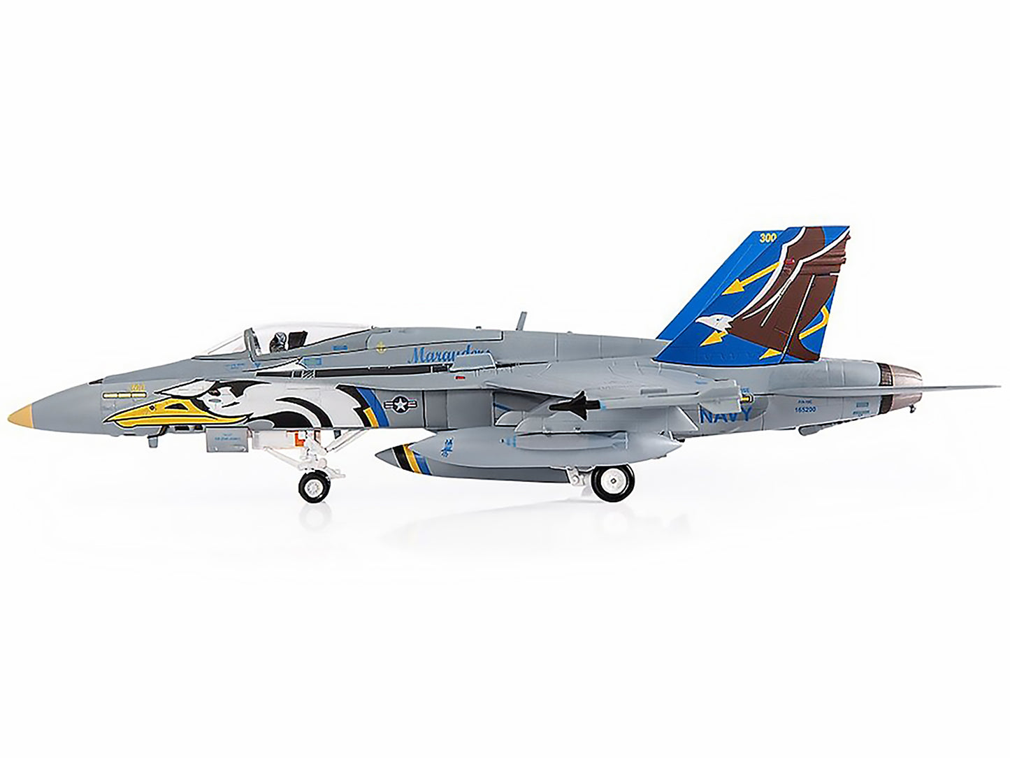 F/A-18C U.S. Navy Hornet Fighter Aircraft "VFA-82 Marauders" with Display Stand Limited Edition to 600 pieces Worldwide 1/72 Diecast Model by JC Wings