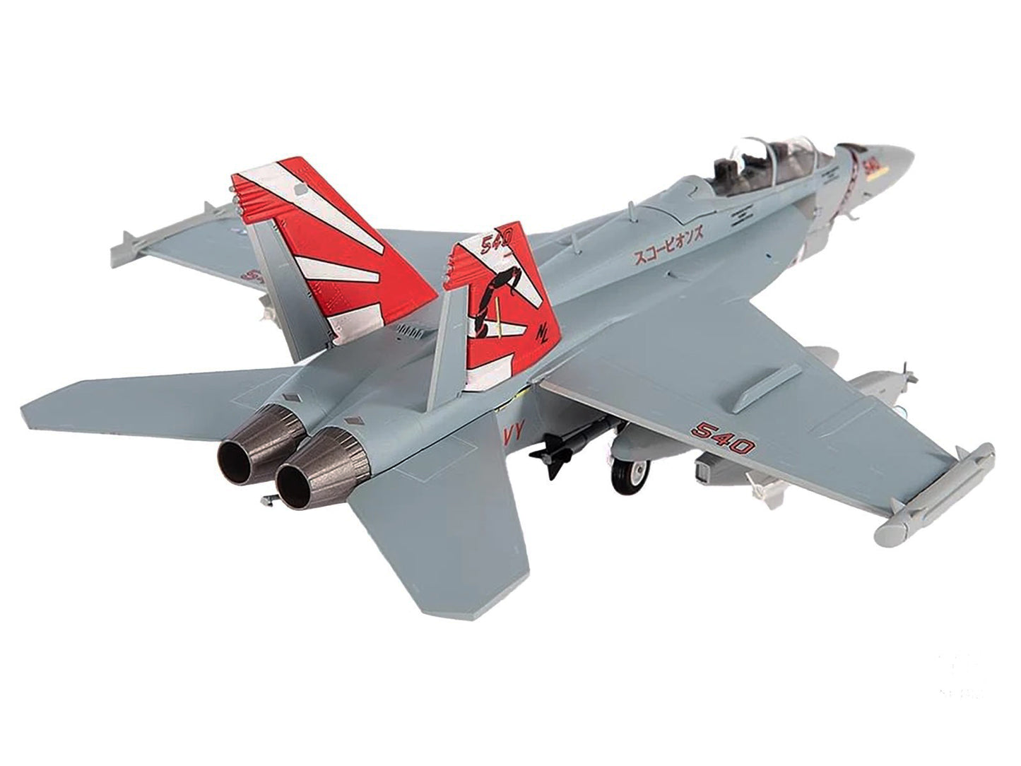 Boeing EA-18G Growler Aircraft "VAQ-132 Scorpions" United States Navy 1/72 Diecast Model by JC Wings