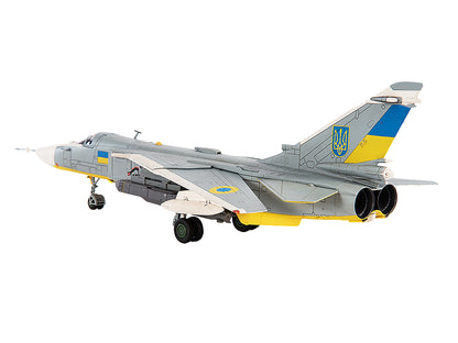 Sukhoi Su-24M Fencer-D Bomber Aircraft "Ukraine War" (2023) Ukrainian Air Force 1/72 Diecast Model by JC Wings