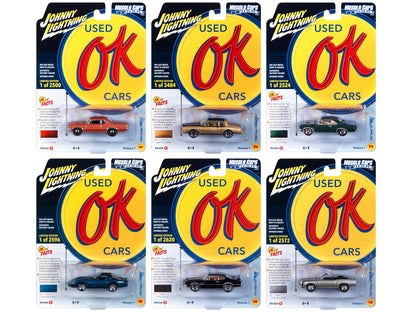 "Muscle Cars USA" 2023 Set B of 6 pieces Release 1 "OK Used Cars" 1/64 Diecast Model Cars by Johnny Lightning