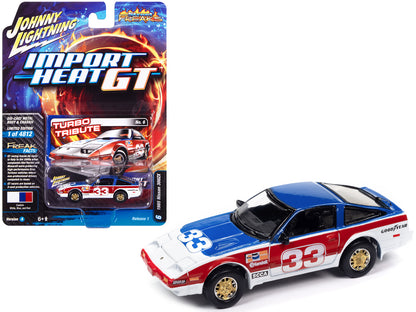 1985 Nissan 300ZX #33 Red White and Blue "Turbo Tribute" "Import Heat GT" Limited Edition to 4812 pieces Worldwide "Street Freaks" Series 1/64 Diecast Model Car by Johnny Lightning