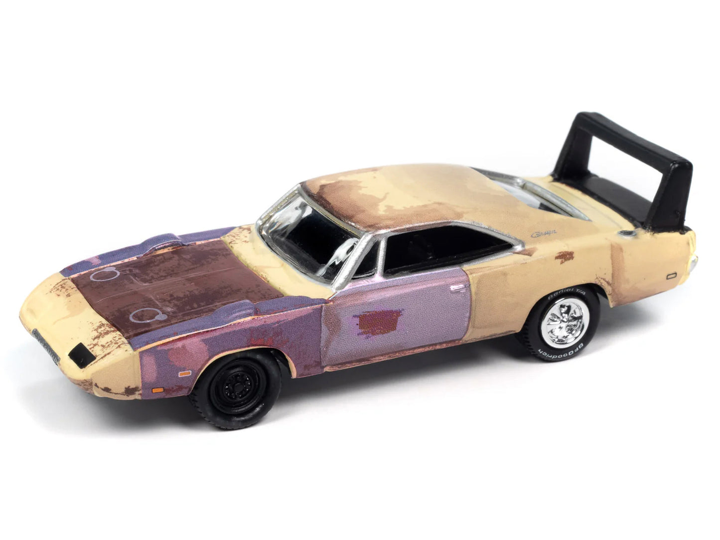 1969 Dodge Charger Daytona Beige (Weathered) "Mystery Matinee" "Pop Culture" 2024 Release 2 1/64 Diecast Model Car by Johnny Lightning