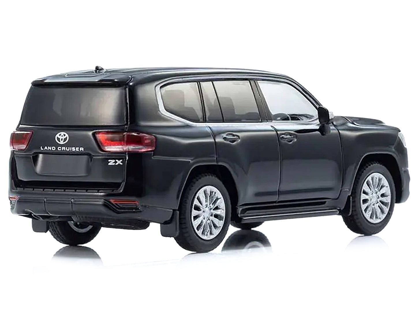 Toyota Land Cruiser ZX RHD (Right Hand Drive) Black with Mini Book No.14 1/64 Diecast Model Car by Kyosho