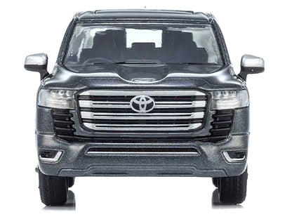 Toyota Land Cruiser ZX RHD (Right Hand Drive) Gray Metallic with Mini Book No.14 1/64 Diecast Model Car by Kyosho