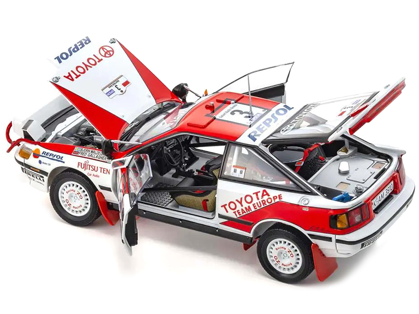 Toyota Celica GT-4 #3 Bjorn Waldegard - Fred Gallagher "Toyota Team Europe" Winner "Safari Rally" (1990) 1/18 Diecast Model Car by Kyosho