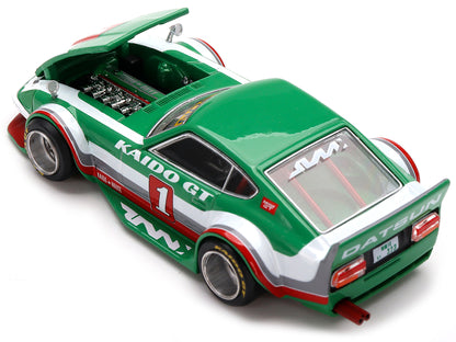 Datsun Fairlady Z Kaido GT V2 RHD (Right Hand Drive) #1 Green with Stripes (Designed by Jun Imai) "Kaido House" Special 1/64 Diecast Model Car by Mini GT