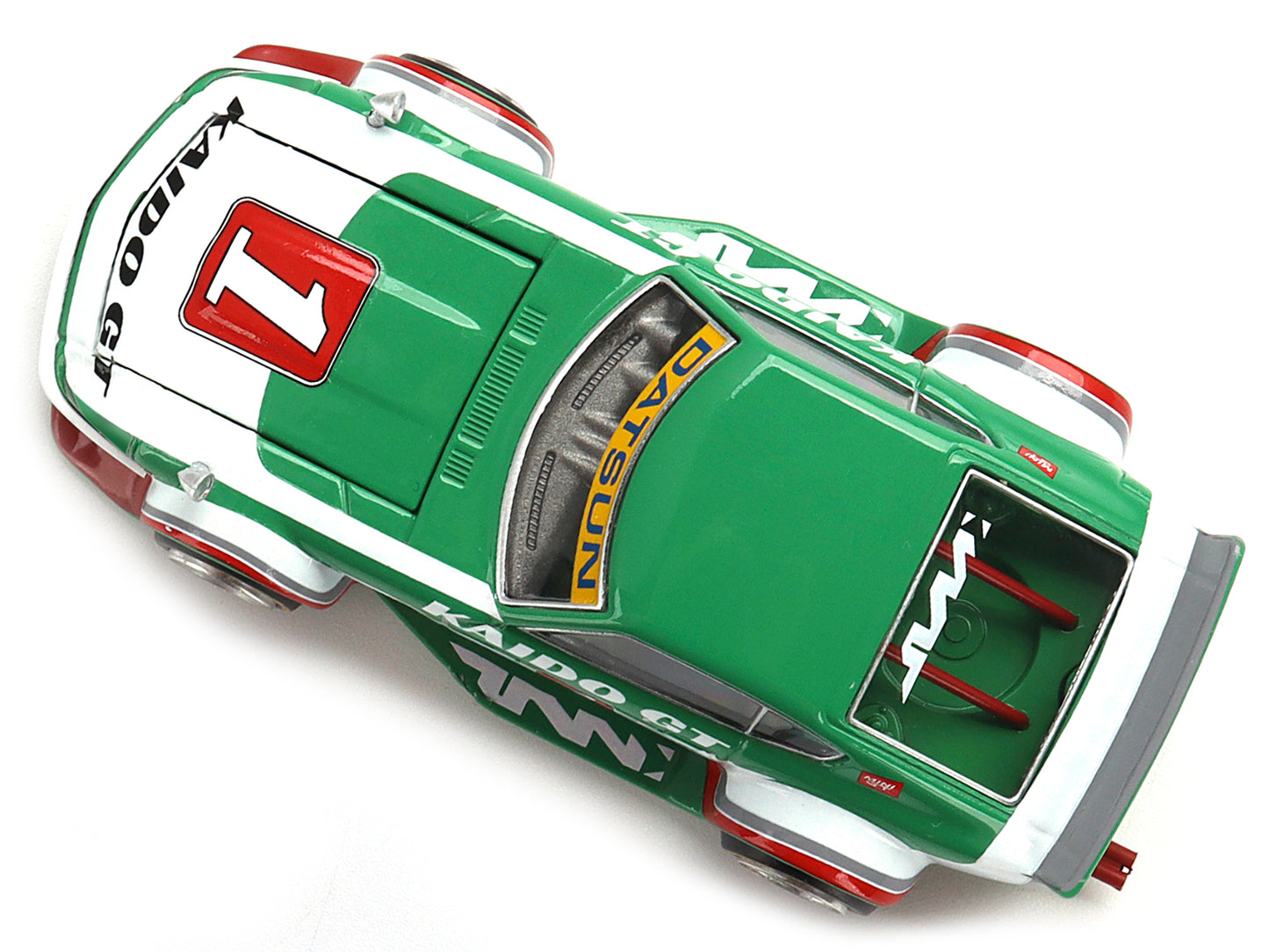 Datsun Fairlady Z Kaido GT V2 RHD (Right Hand Drive) #1 Green with Stripes (Designed by Jun Imai) "Kaido House" Special 1/64 Diecast Model Car by Mini GT