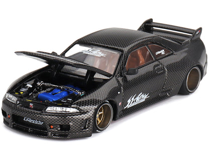 Nissan Skyline GT-R (R33) "Active Carbon R" RHD (Right Hand Drive) Carbon Black (Designed by Jun Imai) "Kaido House" Special 1/64 Diecast Model Car by Mini GT