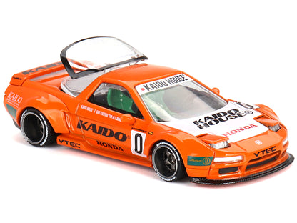 Honda NSX Kaido Racing V1 Orange with White Hood (Designed by Jun Imai) "Kaido House" Special 1/64 Diecast Model Car by Mini GT