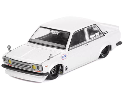 Datsun 510 Street "Nismo V2" White (Designed by Jun Imai) "Kaido House" Special 1/64 Diecast Model Car by Mini GT