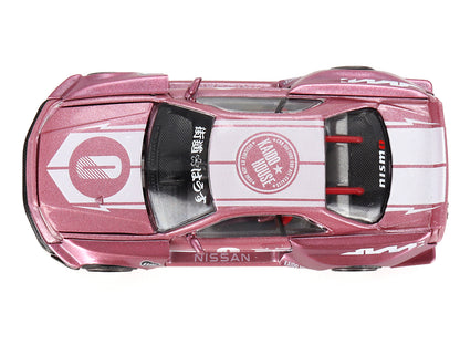 Nissan Skyline GT-R (R34) "KAIDO RACING FACTORY V1" RHD (Right Hand Drive) #0 Pink Metallic (Designed by Jun Imai) "Kaido House" Special 1/64 Diecast Model Car by Mini GT