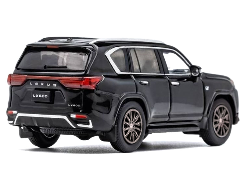 2021 Lexus LX 600 Black 1/64 Diecast Model Car by GCD