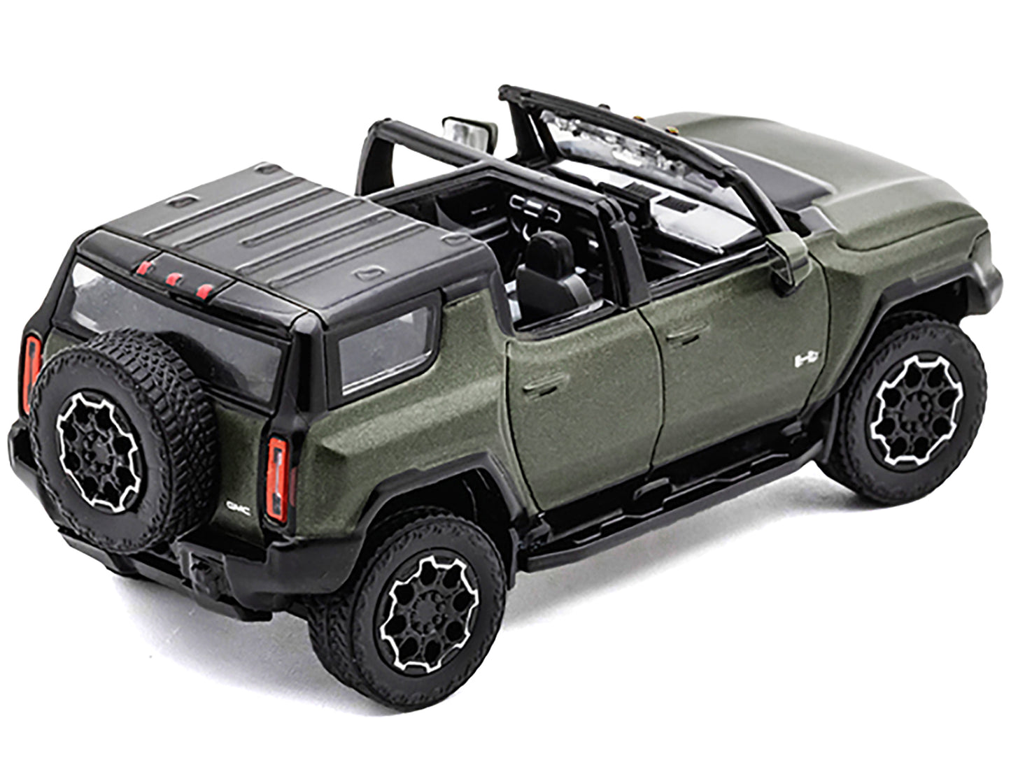 2023 GMC Hummer EV SUV Green Metallic with Black Top 1/64 Diecast Model Car by GCD