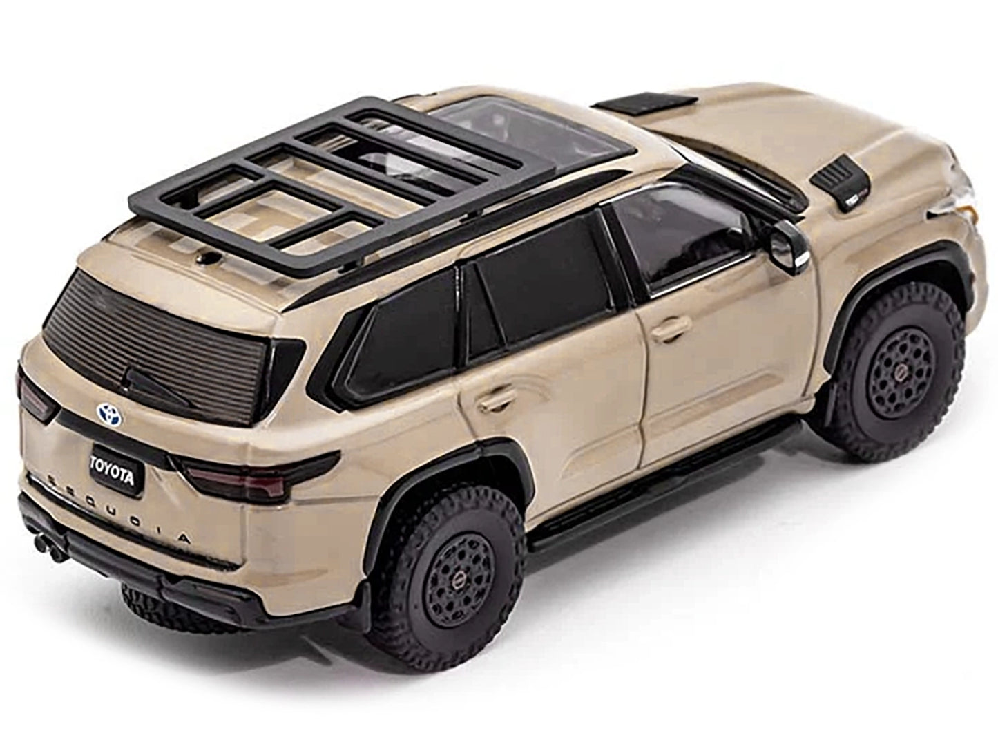 Toyota Sequoia TRD Pro Quicksand Beige with Roofrack 1/64 Diecast Model Car by GCD