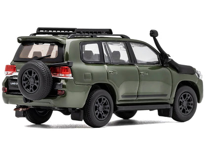 2015 Toyota Land Cruiser (200) Green with Roof Rack 1/64 Diecast Model Car by GCD