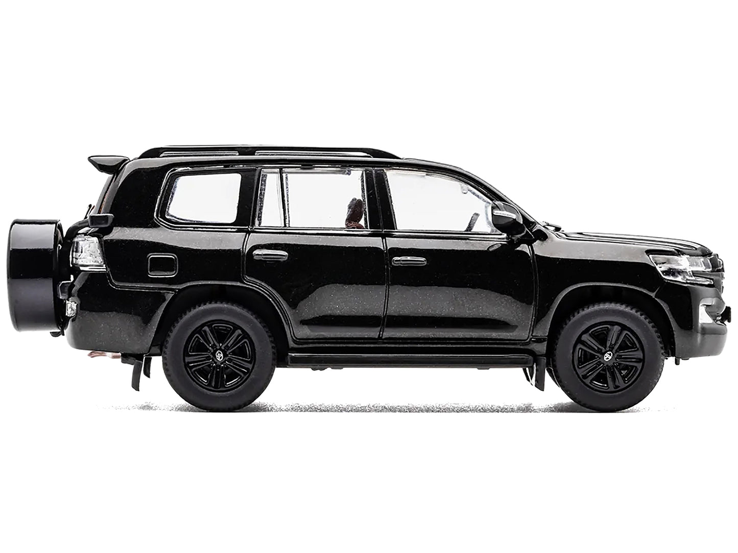 2015 Toyota Land Cruiser (200) Black with Roof Rack 1/64 Diecast Model Car by GCD