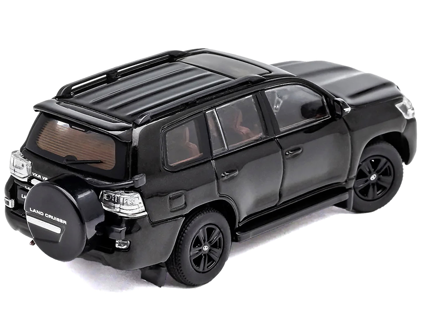 2015 Toyota Land Cruiser (200) Black with Roof Rack 1/64 Diecast Model Car by GCD