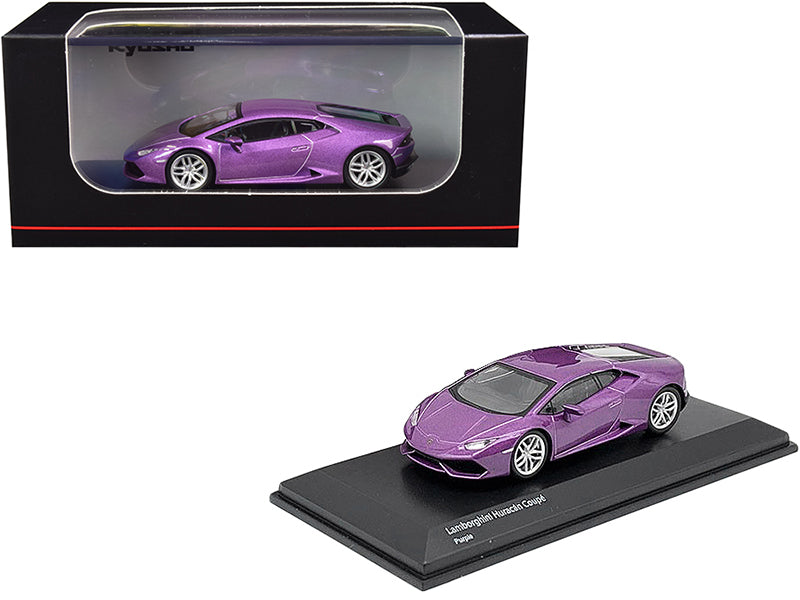 Lamborghini Huracan Coupe Purple Metallic 1/64 Diecast Model Car by Kyosho