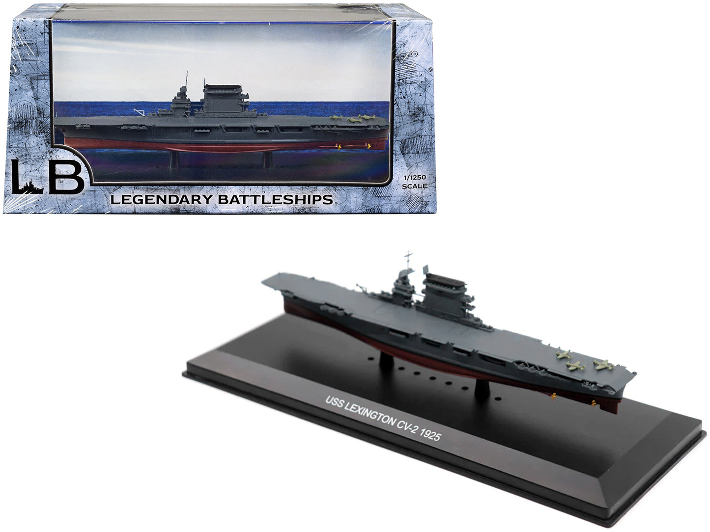 USS Lexington CV-2 Aircraft Carrier (1925) 1/1250 Diecast Model by Legendary Battleships