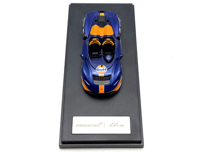 McLaren Elva Convertible Dark Blue Metallic with Orange Accents "Gulf Oil" 1/64 Diecast Model Car by LCD Models