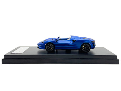 McLaren Elva Convertible Matt Blue Metallic 1/64 Diecast Model Car by LCD Models