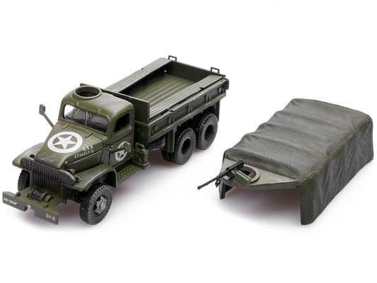 GMC CCKW 353 Truck With Mounted Gun Olive Drab "4734511-S" US Army World War II 1/72 Diecast Model by Legion