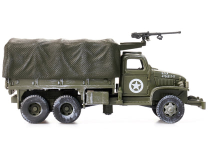 GMC CCKW 353 Truck With Mounted Gun Olive Drab "4734511-S" US Army World War II 1/72 Diecast Model by Legion