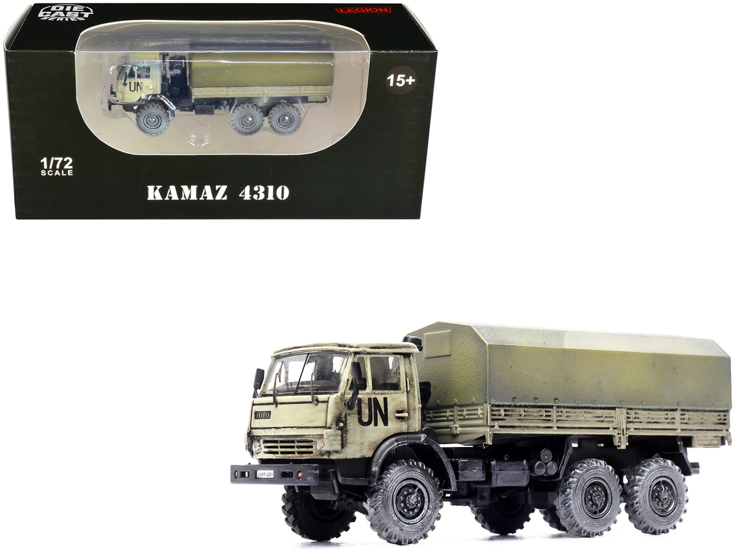 Kamaz 4310 Transport Truck Beige (Weathered) "United Nations" 1/72 Diecast Model by Legion