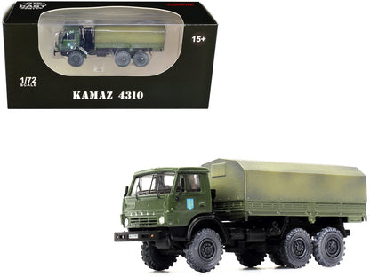 Kamaz 4310 Transport Truck Green (Weathered) "Ukrainian Ground Forces" 1/72 Diecast Model by Legion