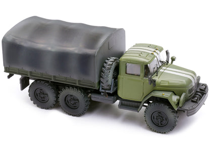 ZIL 131 Cargo Truck Green with White Stripes "Ukrainian Ground Forces" 1/72 Diecast Model by Legion