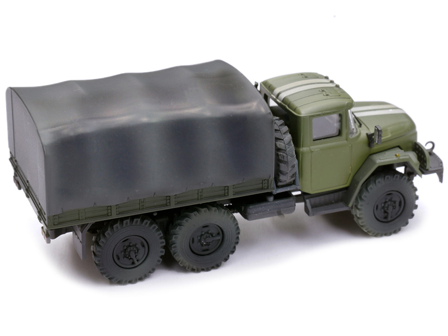 ZIL 131 Cargo Truck Green with White Stripes "Ukrainian Ground Forces" 1/72 Diecast Model by Legion